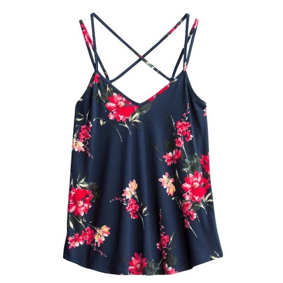 Papermoon SMALL Basima Back Detail Knit Top - Stitch Fix Cross Back Strappy Tank - Picture 3 of 10